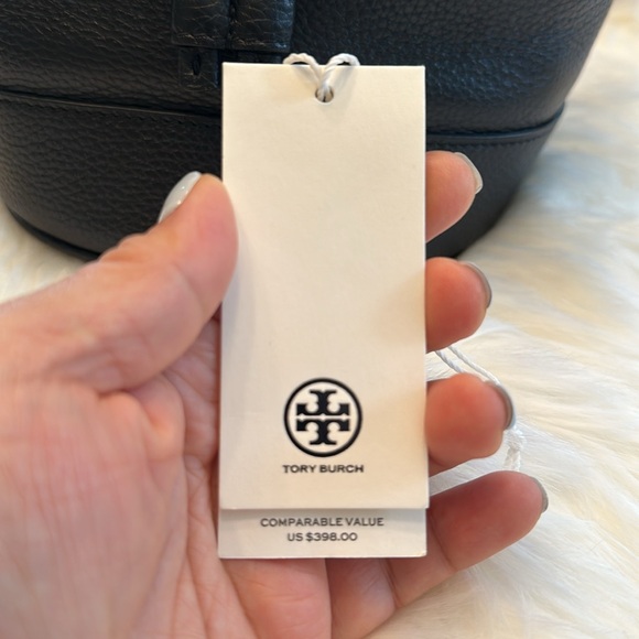 Like new Authentic Tory Burch Thea Mini Bucket Backpack in black. - Picture 4 of 16